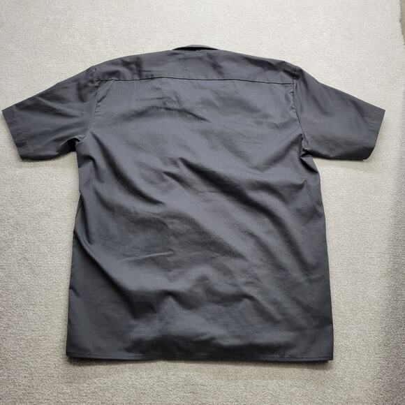 Dickies Work Shirt XL Tall Men's Charcoal Gray Short Sleeve Button Up - Picture 2 of 6